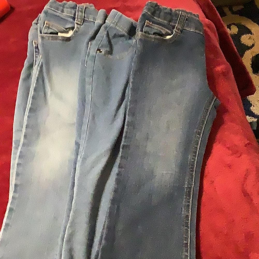 Three pair toddler girls jeans